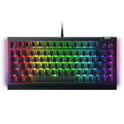 Razer BlackWidow V4 75%, Gaming Keyboard, US Layout, Razer Chroma RGB, Hot-swappable Design, Detachable Type C Cable, PCB & Case