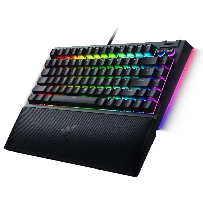 Razer BlackWidow V4 75%, Gaming Keyboard, US Layout, Razer Chroma RGB, Hot-swappable Design, Detachable Type C Cable, PCB & Case