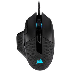 CORSAIR NIGHTSWORD RGB, Performance Tunable FPS/MOBA, Black, Backlit RGB LED, 18000 DPI, Optical - 1
