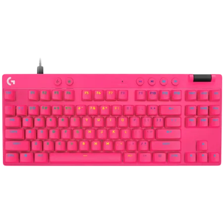 LOGITECH G PRO X TKL RAPID Gaming Keyboard - MAGENTA - US INT'L - USB - EMEA28i-935 - LINEAR - 1