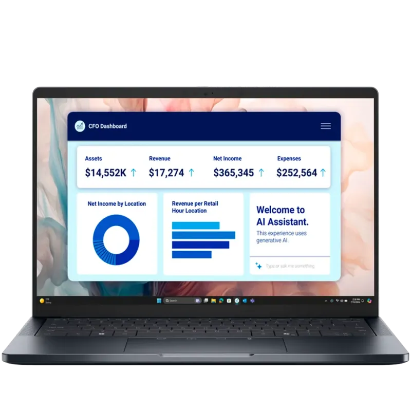 Dell Pro 14 Plus (PB14250), Intel Core Ultra 7 255U (12C, 12 TOPS NPU, up to 5.2GHz), 14.0"FHD+(1920x1080) Non-Touch AG, 16GB (1