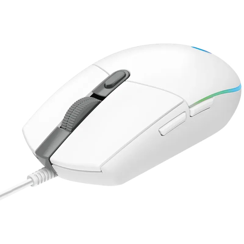 LOGITECH G102 LIGHTSYNC Corded Gaming Mouse - WHITE - USB - EER - 1