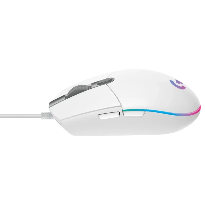 LOGITECH G102 LIGHTSYNC Corded Gaming Mouse - WHITE - USB - EER - 1