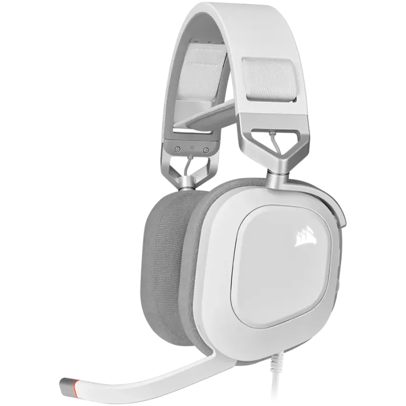 CORSAIR HS80 RGB USB Headset, White - EU - 1