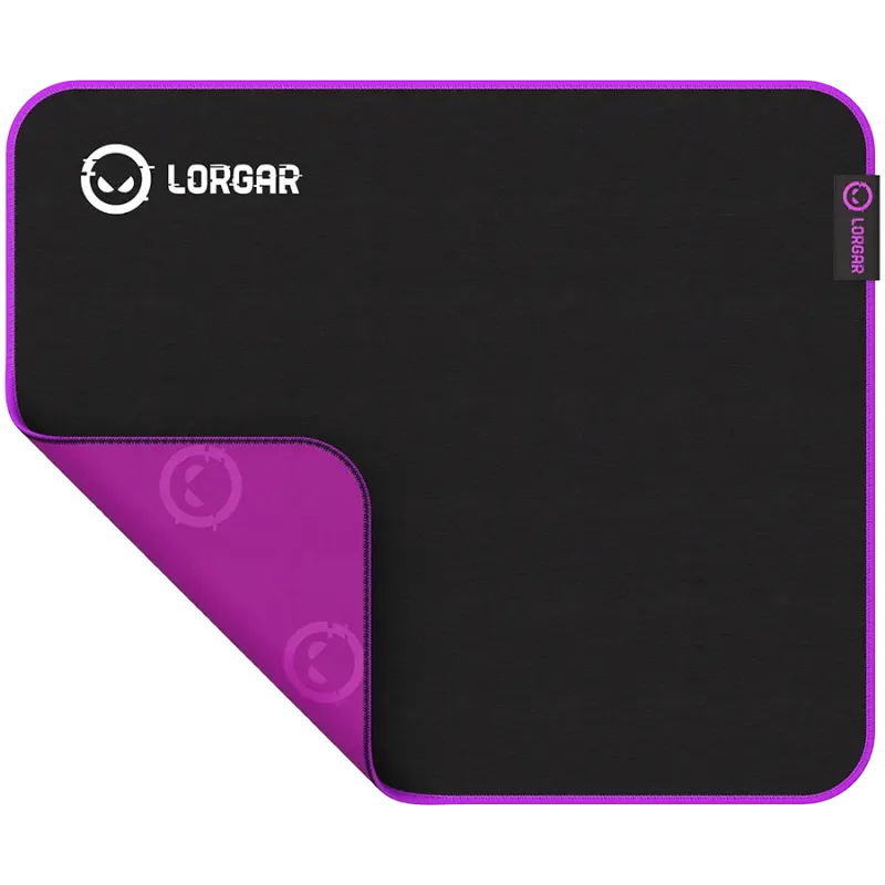 Lorgar Main 313, Gaming mouse pad, High-speed surface, Purple anti-slip rubber base, size: 360mm x 300mm x 3mm, weight 0.195kg -