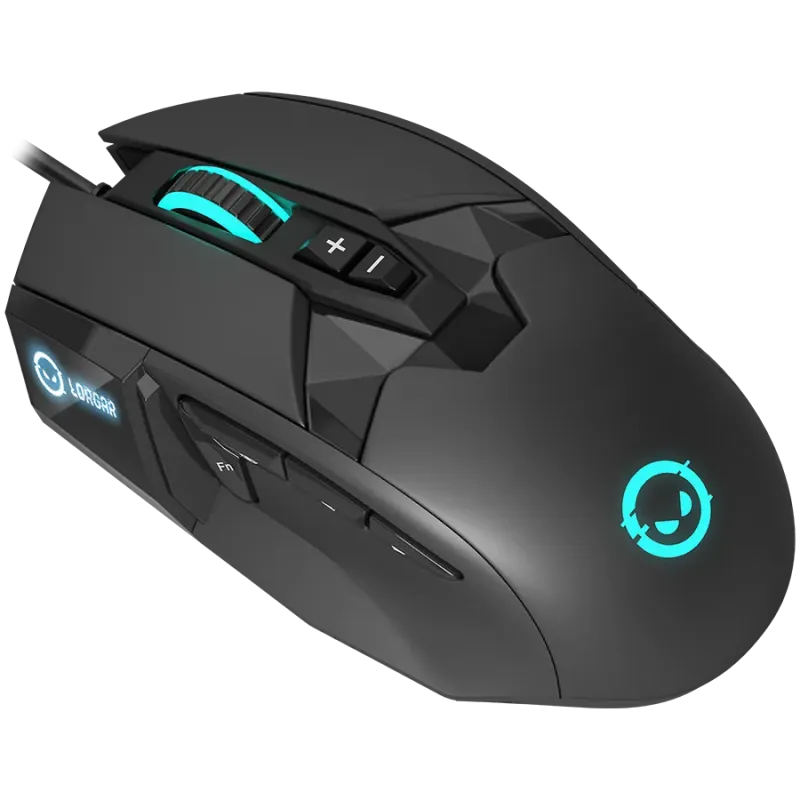 LORGAR Stricter 579, gaming mouse, 9 programmable buttons, Pixart PMW3336 sensor, DPI up to 12 000, 50 million clicks buttons li