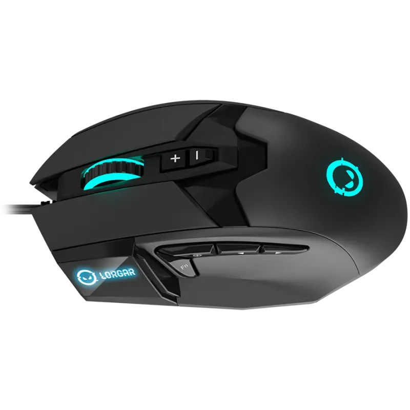 LORGAR Stricter 579, gaming mouse, 9 programmable buttons, Pixart PMW3336 sensor, DPI up to 12 000, 50 million clicks buttons li
