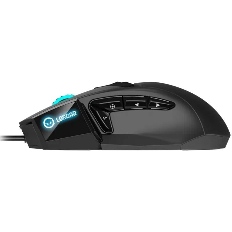 LORGAR Stricter 579, gaming mouse, 9 programmable buttons, Pixart PMW3336 sensor, DPI up to 12 000, 50 million clicks buttons li