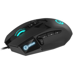 LORGAR Stricter 579, gaming mouse, 9 programmable buttons, Pixart PMW3336 sensor, DPI up to 12 000, 50 million clicks buttons li