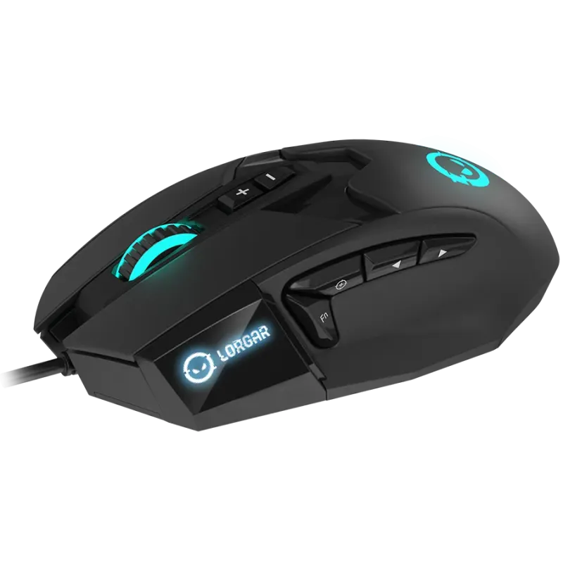 LORGAR Stricter 579, gaming mouse, 9 programmable buttons, Pixart PMW3336 sensor, DPI up to 12 000, 50 million clicks buttons li