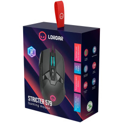 LORGAR Stricter 579, gaming mouse, 9 programmable buttons, Pixart PMW3336 sensor, DPI up to 12 000, 50 million clicks buttons li