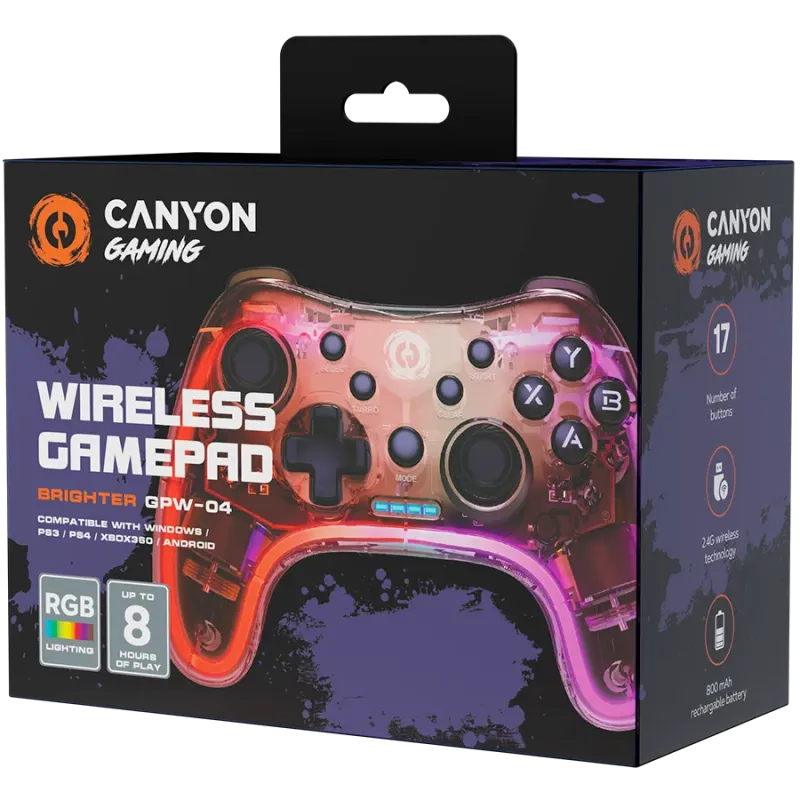 CANYON gamepad Brighter GPW-04 Dongle Wireless Crystal - 1