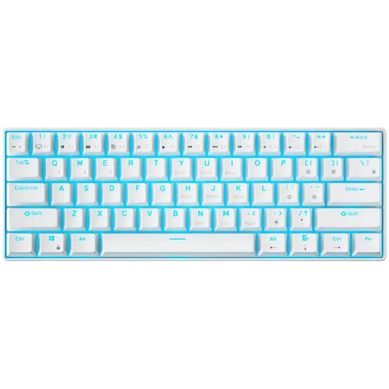 ROYAL KLUDGE RK61 White Gaming Keyboard Red switch - 1