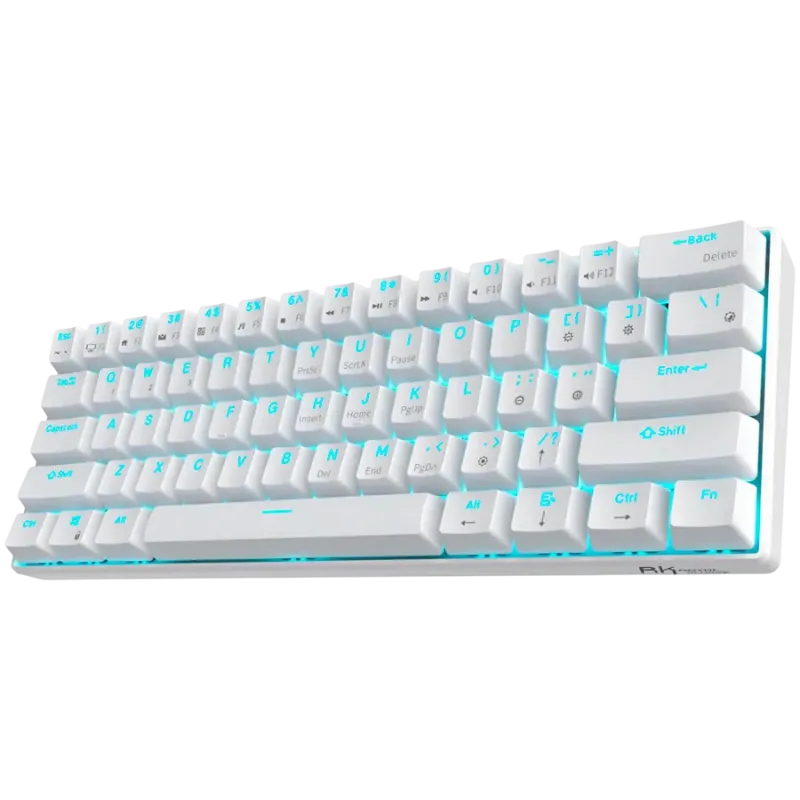 ROYAL KLUDGE RK61 White Gaming Keyboard Red switch - 1