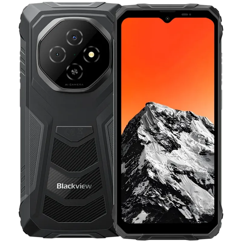 Blackview FORT 1 Rugged Phone, 6.56" HD+ , 6+256GB Unisoc T615 8+16MP , Android 15 , 10000mAh + 18W , GSM-LTE VOLTE , Black , Ru