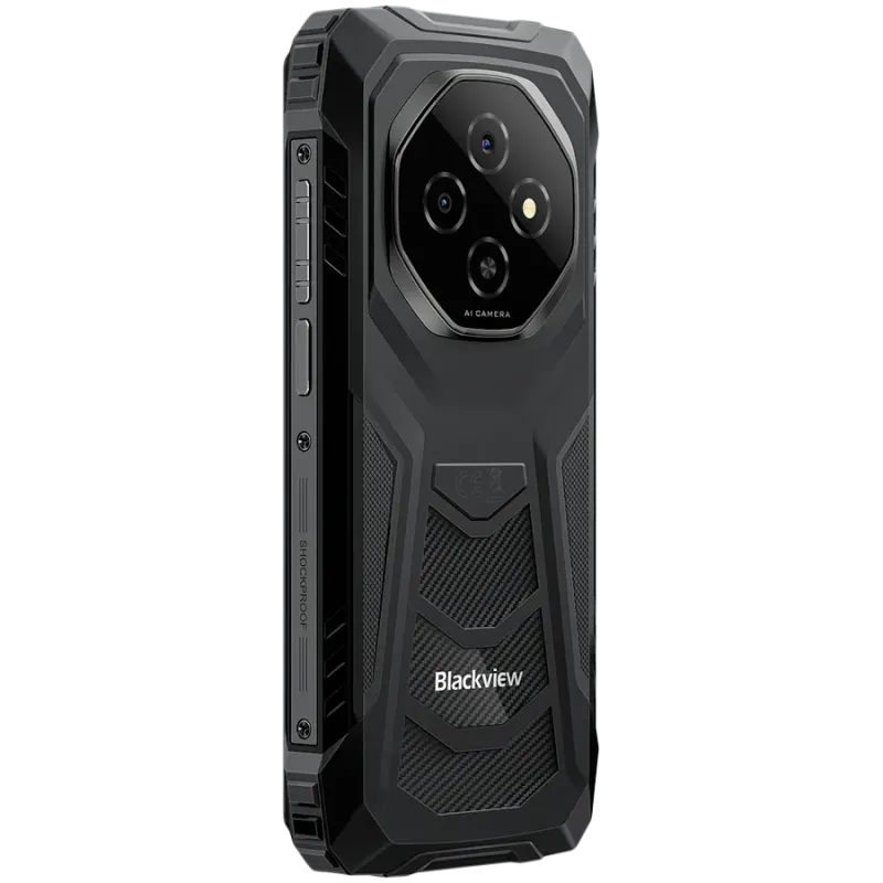 Blackview FORT 1 Rugged Phone, 6.56" HD+ , 6+256GB Unisoc T615 8+16MP , Android 15 , 10000mAh + 18W , GSM-LTE VOLTE , Black , Ru