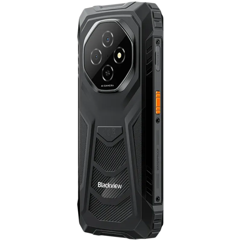 Blackview FORT 1 Rugged Phone, 6.56" HD+ , 6+256GB Unisoc T615 8+16MP , Android 15 , 10000mAh + 18W , GSM-LTE VOLTE , Black , Ru