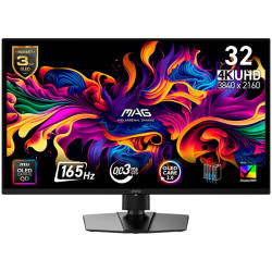 MSI MAG 322UP QD-OLED E16 Gaming Monitor, 31.5" 165Hz, UHD (3840x2160) 16:9, QD-OLED Anti-Reflection, 0.03ms, 250nits, 1500000:1