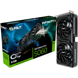 PALIT GeForce RTX 5060 Infinity 2 OC 8GB GDDR7 128 bit, 1x HDMI 2.1b, 3x DP 2.1b, 2 Fan, 1x 8-pin pwr connector, 550W, 262.1 x 1