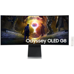Monitor LED Samsung LS34DG850SUXDU Odyssey G85SD, 34" Ultra WQHD Curved 1800R 21:9 (3440x1440) OLED 174Hz, 250 cd/m2, 1m:1, HDR4