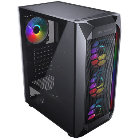 Chassis COUGAR MX410 Mesh-G RGB, Mid Tower, MiniITX/MicroATX/ATX, 210 x 455 x 380 (mm), USB 3.0 x 2, USB 2.0 x 2, Mic x 1 / Audi