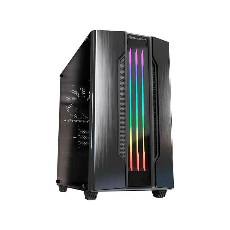 COUGAR Gemini M - Iron-gray, Mini ITX / Micro ATX Case, USB3.0x1, USB2.0 x 1, Mic x 1 / Audio x 1, RGB Control Button, 2X3.5" Dr