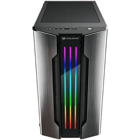 COUGAR Gemini M - Iron-gray, Mini ITX / Micro ATX Case, USB3.0x1, USB2.0 x 1, Mic x 1 / Audio x 1, RGB Control Button, 2X3.5" Dr