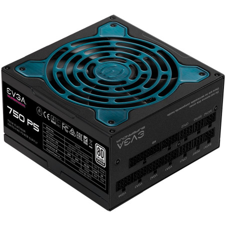 EVGA SuperNOVA 750 P5, 80 Plus PLATINUM 750W, Fully Modular, Eco Mode with FDB Fan, Includes Power ON Self Tester, Compact 150mm