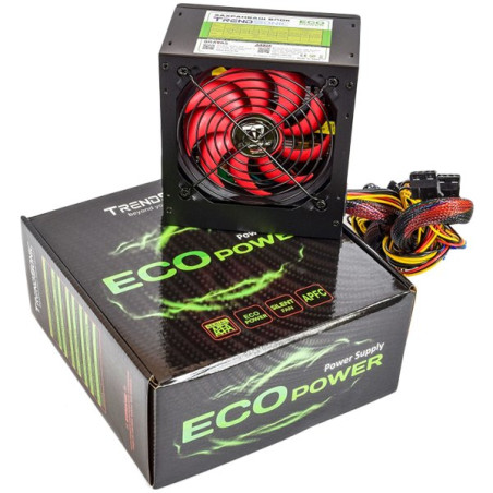 TS Eco Power Supply TrendSonic AC 115/230V, 50/60Hz, DC 3.3/5/12V, 600W, 20+4 pin, 4 x SATA, 2 x IDE, 1XPCIE6P, Cable Length: 45