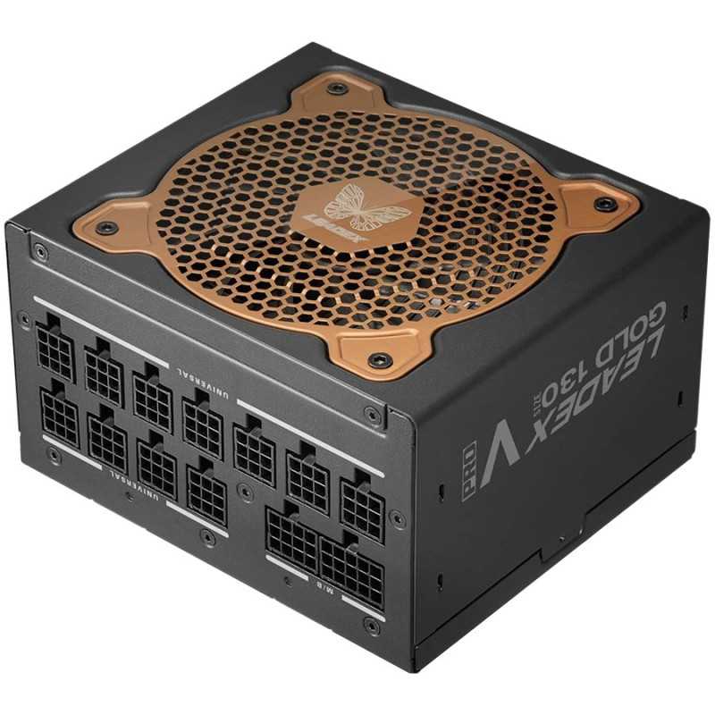 Super Flower Leadex V Gold Pro 1000W 80 Plus Gold, Full Modular, Compact 130mm Size, 120mm F.D.B PWM Fan, 5 year warranty - 1