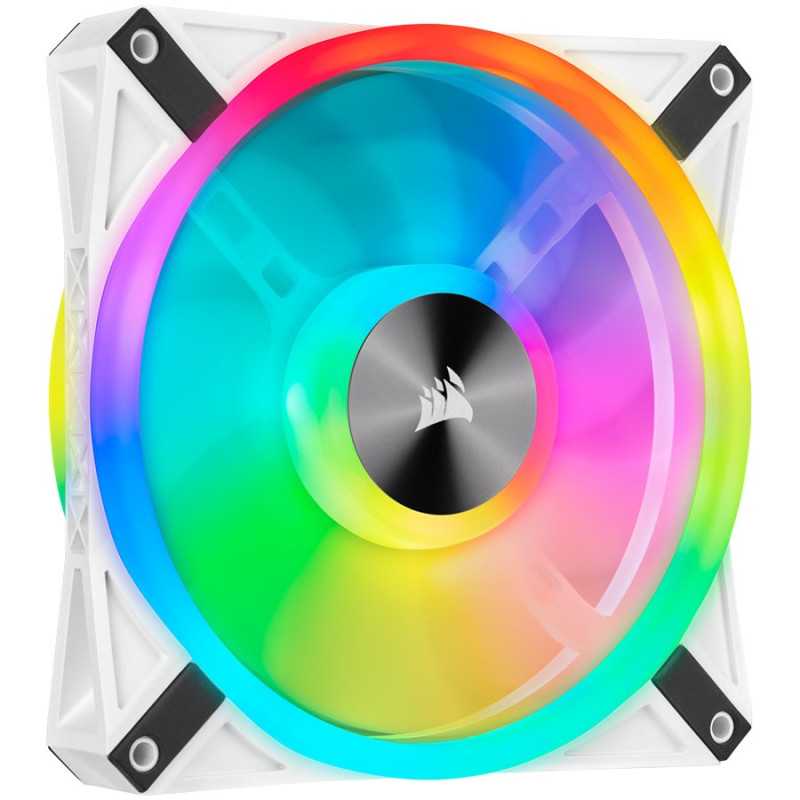 CORSAIR QL Series, WHITE QL140 RGB, 140mm RGB LED Fan, Single Pack - 1