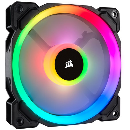 Corsair LL Series, LL120 RGB, 120mm Dual Light Loop RGB LED PWM Fan, Single Pack - 2