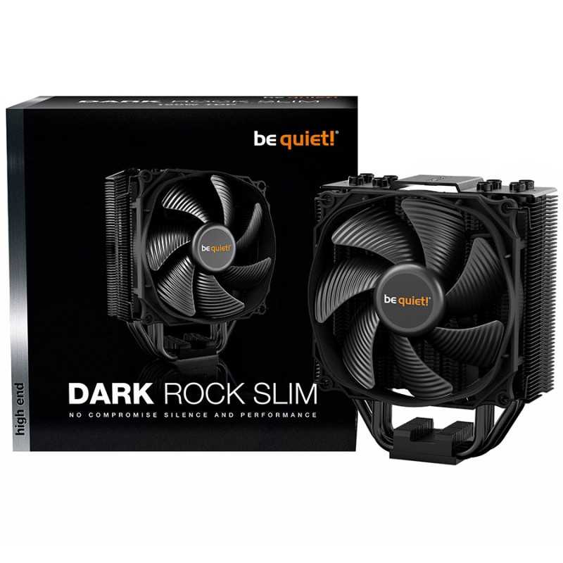 be quiet! DARK ROCK SLIM, 1x Silent Wings 120mm PWM, TDP: 180W, Intel: 1700/ 1200/ 2066/ 1150/ 1151/ 1155/ 2011(-3) Square ILM, 