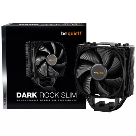 be quiet! DARK ROCK SLIM, 1x Silent Wings 120mm PWM, TDP: 180W, Intel: 1700/ 1200/ 2066/ 1150/ 1151/ 1155/ 2011(-3) Square ILM, 