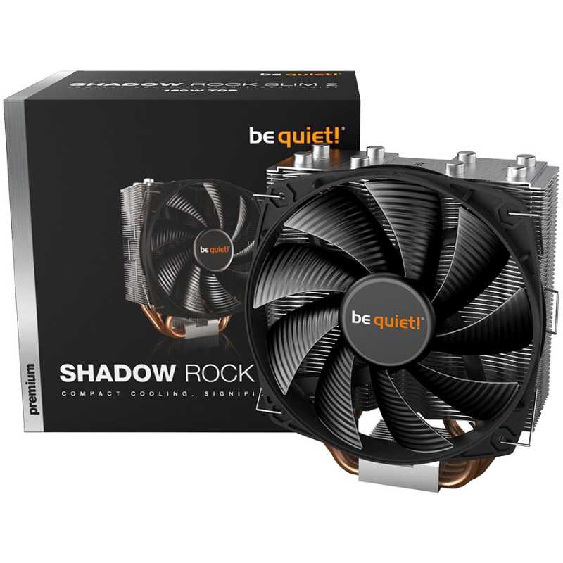 be quiet! SHADOW ROCK SLIM 2, 1x 135mm fan, TDP: 160W, Intel: 1700/ 1200/ 2066/ 1150/ 1151/ 1155/ 2011(-3) Square ILM, AMD: AM5/