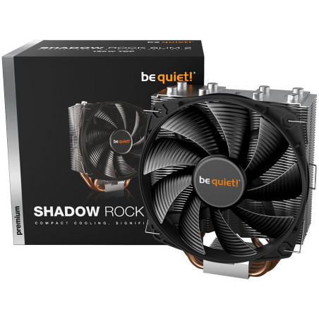 be quiet! SHADOW ROCK SLIM 2, 1x 135mm fan, TDP: 160W, Intel: 1700/ 1200/ 2066/ 1150/ 1151/ 1155/ 2011(-3) Square ILM, AMD: AM5/