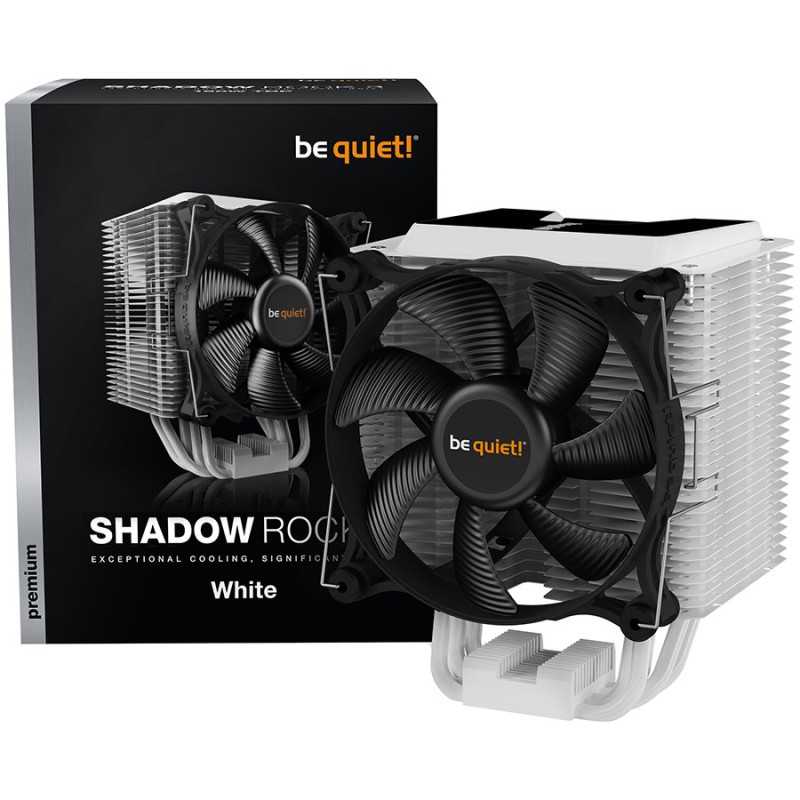be quiet! SHADOW ROCK 3 White, 1x Shadow Wings 2 120mm PWM high-speed, TDP: 190W, Intel: 1700/ 1200/ 2066/ 1150/ 1151/ 1155/ 201