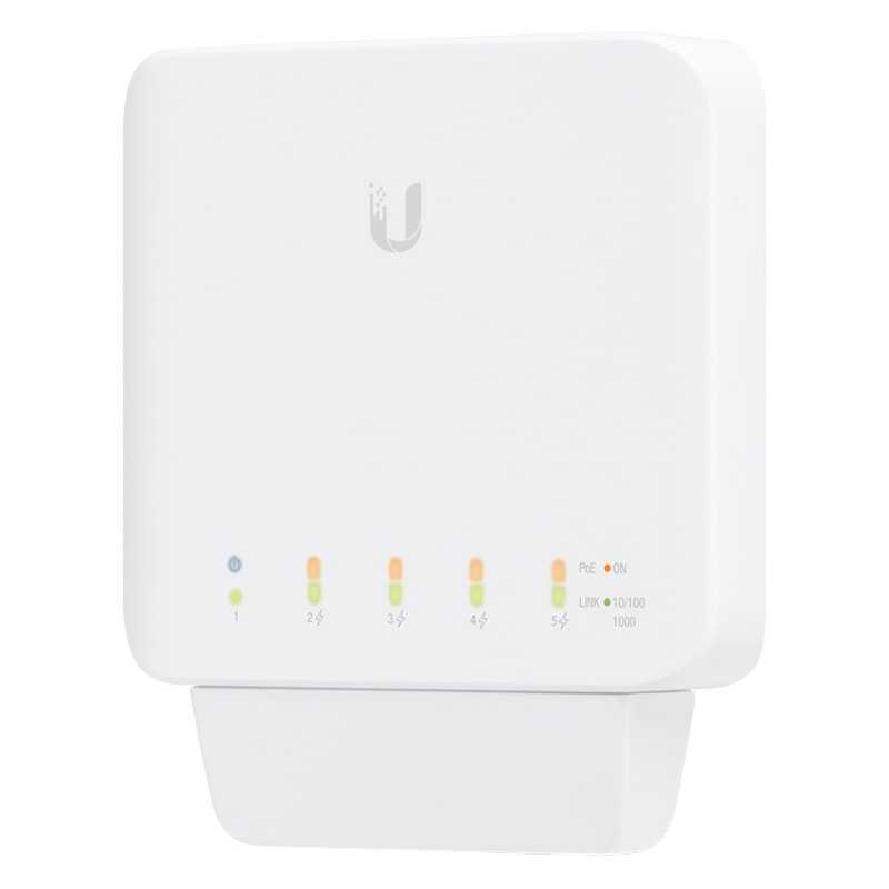 Ubiquiti network switch, 5 RJ45 Gigabit Ethernet ports, 1 PoE input and 4 PoE output links - 1