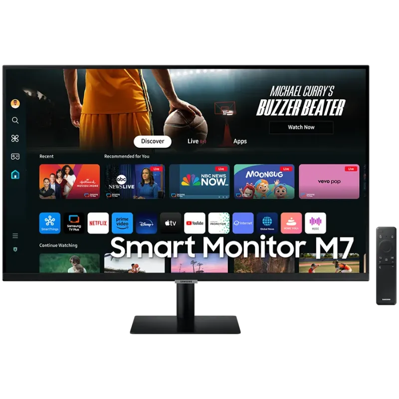 Monitor LED Samsung LS32DM702UUXDU SMART M70D, 32" UHD FLAT 16:9 (3840x2160) VA 60Hz, 300 cd/m2, 3000:1, HDR10, 4ms, 178/178, 2x
