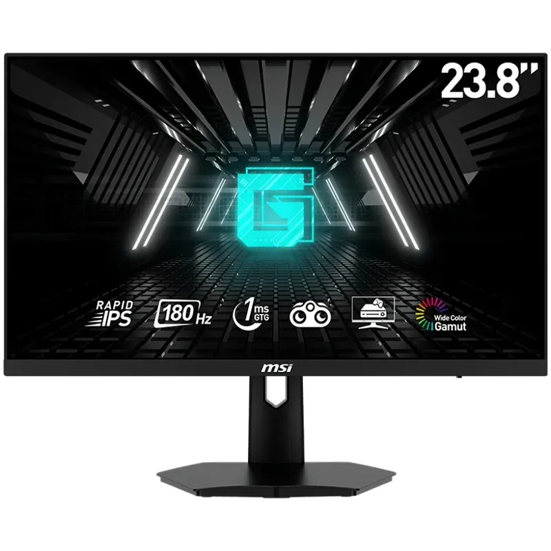 MSI G244F E2 Gaming Monitor, 23.8" 180Hz, FHD (1920x1080) 16:9, Rapid IPS Anti-glare, 1ms, 300nits, 1000:1, 178/178, Adaptive-Sy