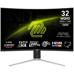 MSI MAG 325CQRXF E2 Gaming Monitor, 31.5" 240Hz, WQHD (2560x1440) 16:9, Rapid VA, 0.5ms, 300nits, 3500:1, 178/178, AMD FreeSync 