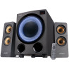 F&D F770X 2.1 Multimedia Speakers, 76W RMS, 4x2.5'' Satellites + 5.25'' Subwoofer, BT 5.0/Optical/AUX/USB/FM/Multi-color LED/LED
