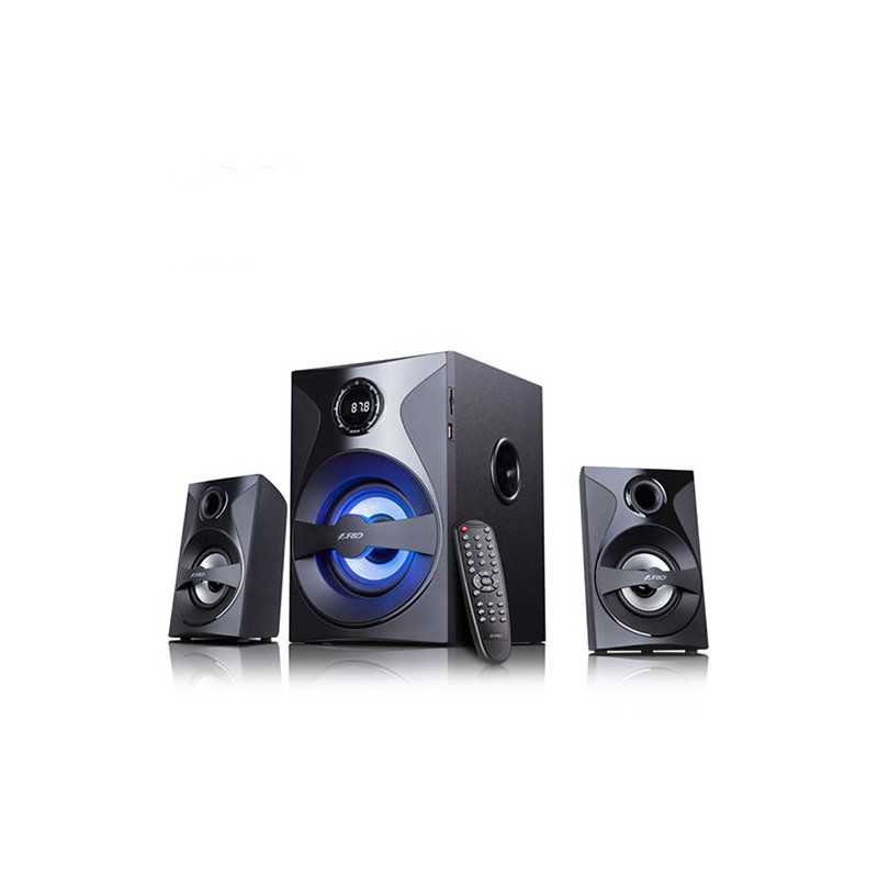 F&D F380X 2.1 Multimedia Speakers, 54W RMS (13Wx2+28W), 2x3'' Satellites + 5.25'' Subwoofer, BT 5.0/NFC/AUX/USB/FM/SD card reade
