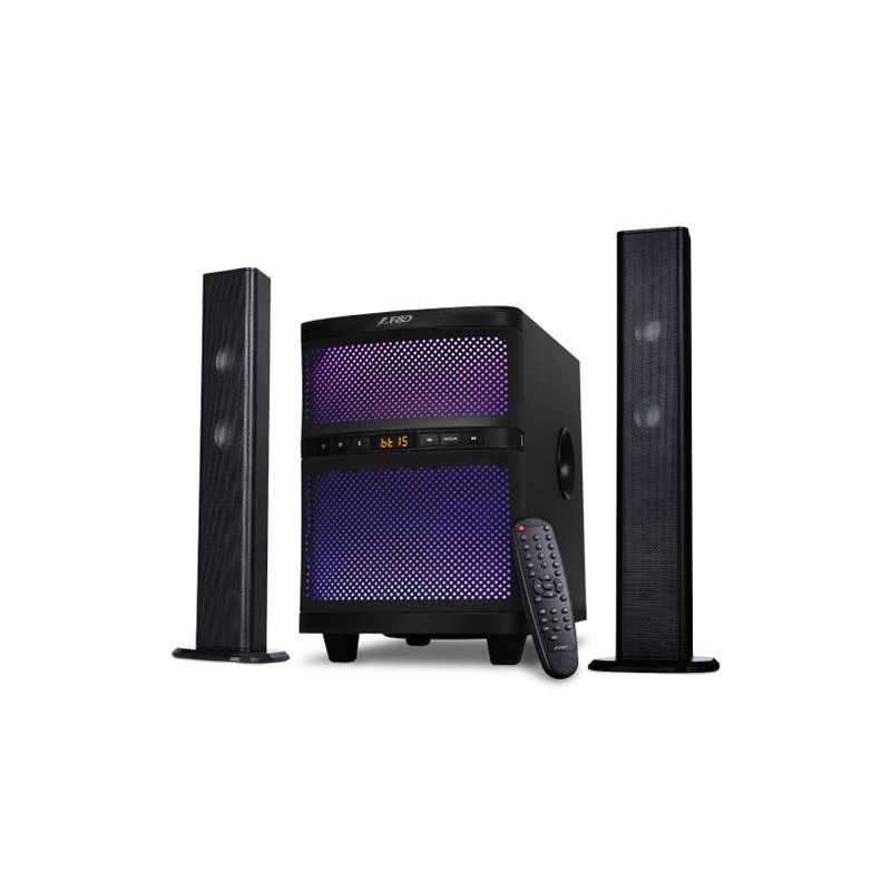 F&D T-200X 2.1 TV Speakers, 70W RMS (17.5Wx2+35W), 2x2'' Satellites (soundbar design) + 8'' Subwoofer, BT 5.0/AUX/USB/FM/Multi-c
