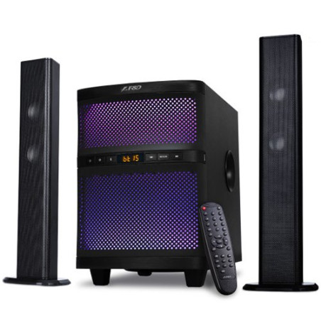 F&D T-200X 2.1 TV Speakers, 70W RMS (17.5Wx2+35W), 2x2'' Satellites (soundbar design) + 8'' Subwoofer, BT 5.0/AUX/USB/FM/Multi-c