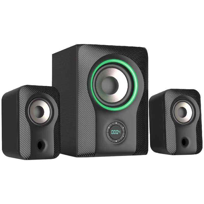 F&D F590X 2.1 Multimedia Speakers, 60W RMS, Full range speaker: 2x3"+ 5.25'' Subwoofer, BT 5.3/AUX/USB/Coaxial/LED Display/RGB m