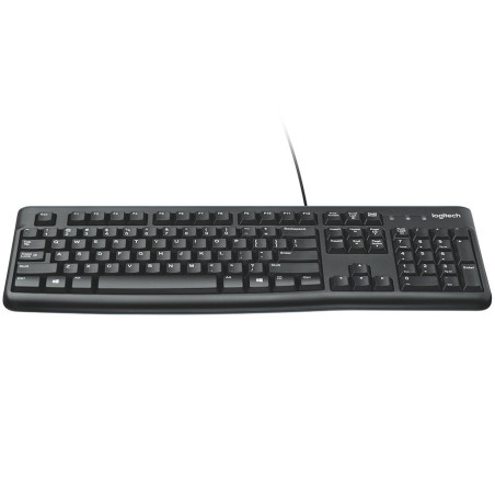 LOGITECH K120 Corded Keyboard - BLACK - USB - US INT'L - B2B - 3