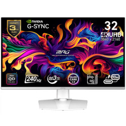 MSI MPG 321URXW QD-OLED Gaming Monitor, 31.5" 240Hz, UHD (3840x2160) 16:9, QD-OLED, 0.03ms, 250nits, 1500000:1, 178/178, G-Sync 