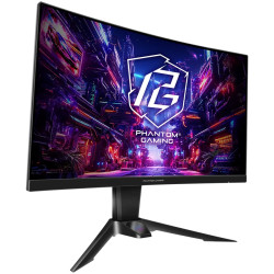 Asrock Curved Gaming Monitor, 27" QHD(2560x1440) VA, Anti-Glare, 180 Hz, 132% sRGB, 5000:1, 16:9, 300 cd/m^2, 178º/178º, 1ms (MP