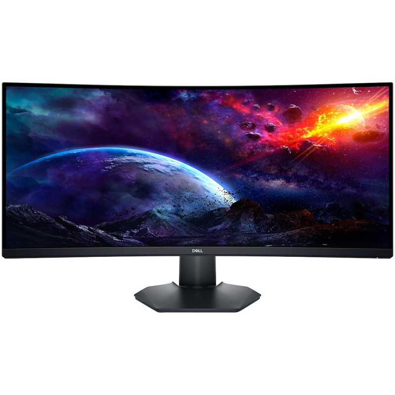 Dell Gaming LED Monitor S3422DWG, 34" WQHD 3440x1440 144Hz VA AG 21:9 Curved 99% sRGB, 400cd/m2, 3000:1, 178º/178º, 1ms (MPRT) 